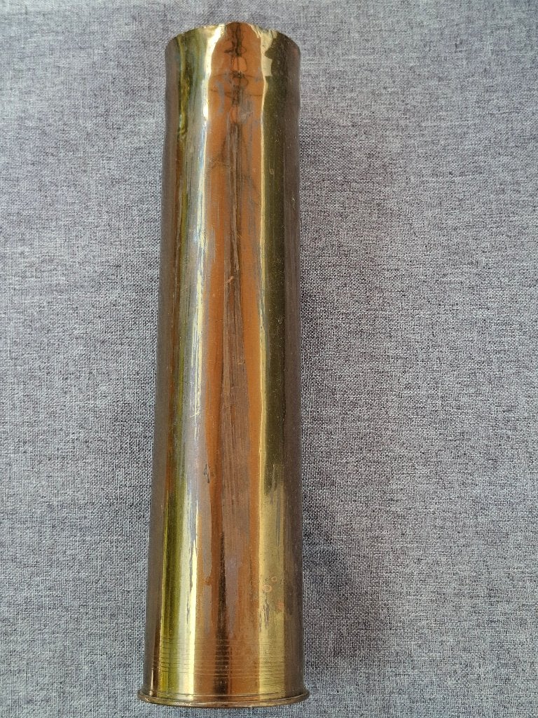 Franse huls 75 mm Mle 1897 — 1915 WO1, Ophalen of Verzenden, Landmacht, Hulzen of Bodemvondsten
