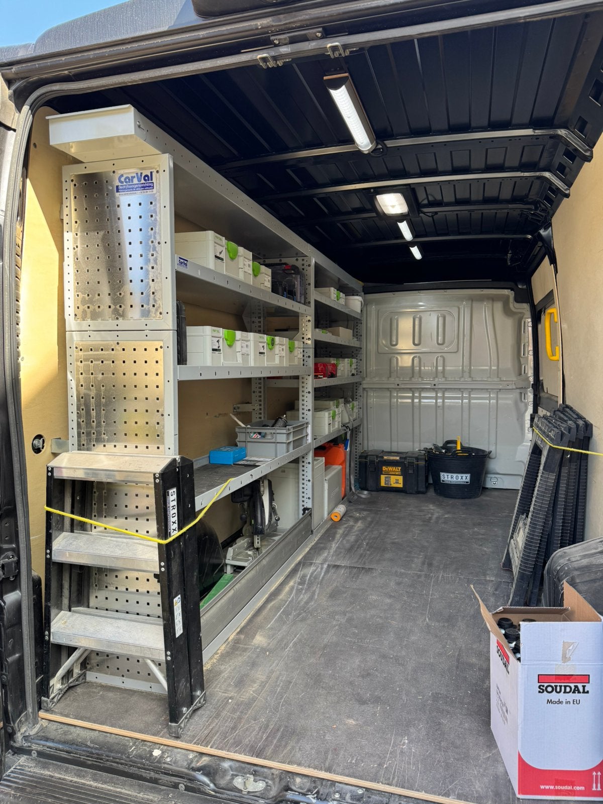 Inrichting camionette Ducato L3, Enlèvement