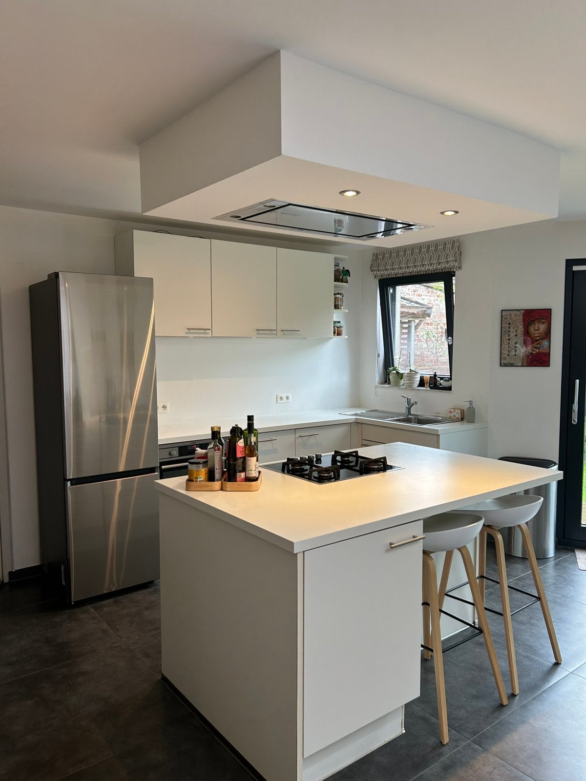 Cuisine (+ 2 electros), Comme neuf, Enlèvement, Autres types, Blanc