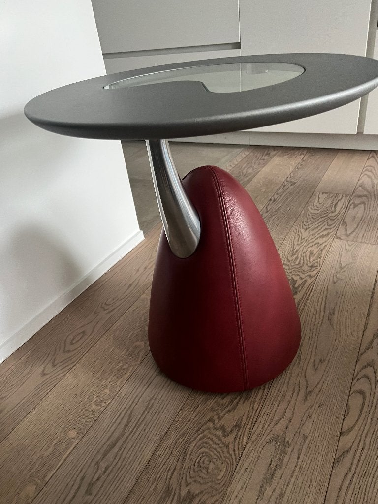 Design bijzettafeltje van designer Hugo de Ruiter, Minder dan 55 cm, Design, Rond, Ophalen