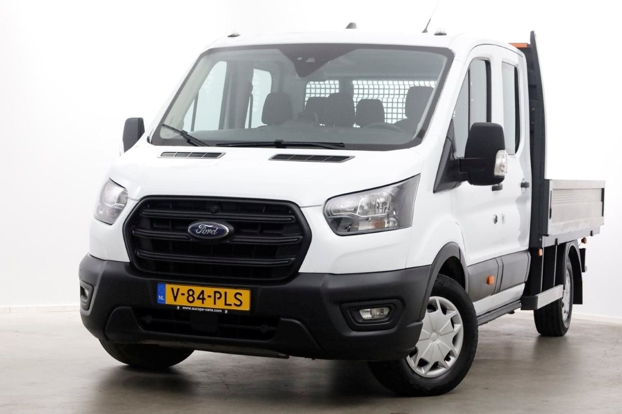 Ford Transit 350 2.0 TDCI 130pk Trend L3 D.C. Open Laadbak 0, Auto's, Wit, Bedrijf, Ford, Onderhoudsboekje