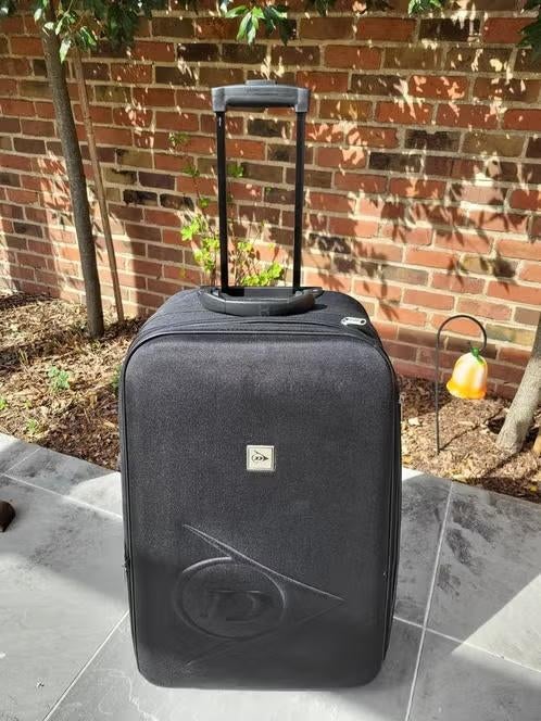 Nette Dunlop Reiskoffer / Trolley – Zwart – 75cm hoog, Ophalen, Uitschuifbare handgreep