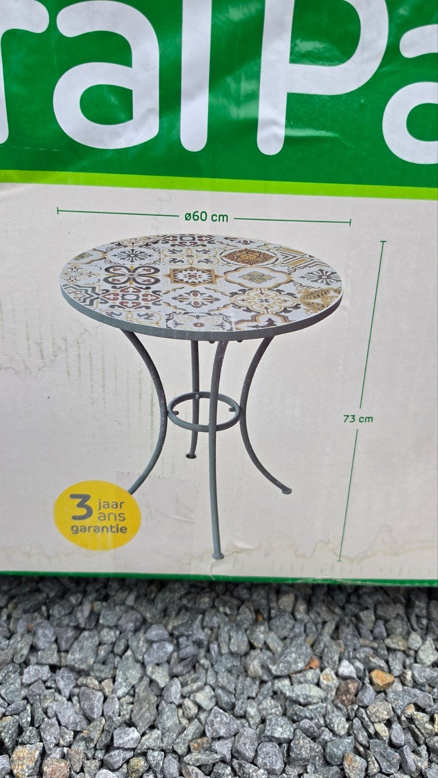 Bistrotafel en stoelen., Enlèvement