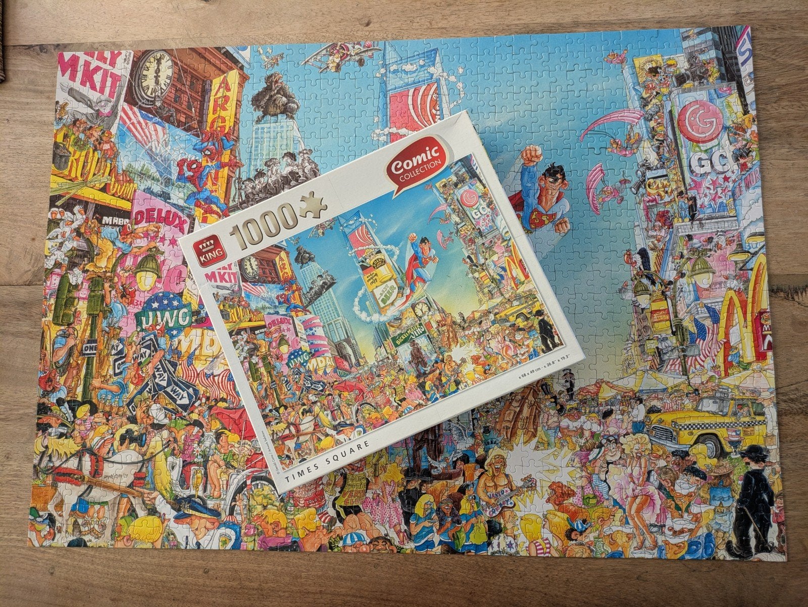 Puzzel Times Square 1000 stukjes, Hobby en Vrije tijd, Ophalen, 500 t/m 1500 stukjes, Gebruikt, Legpuzzel