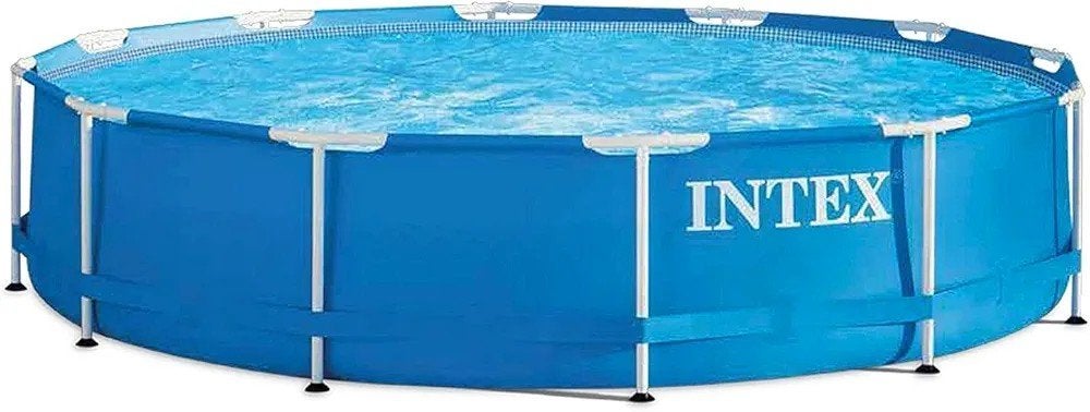 Intex zwembad met ronde buis met metalen frame (ø) 3,66 x (h, Tuin en Terras, Ophalen