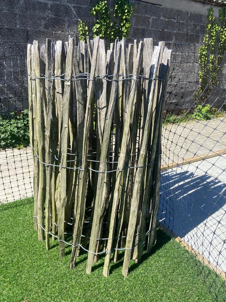 2 rollen SCHAPENHEK KASTANJEHOUT 120 op 10m, Tuin en Terras, Ophalen, Gebruikt, Hout, Sierhekwerk