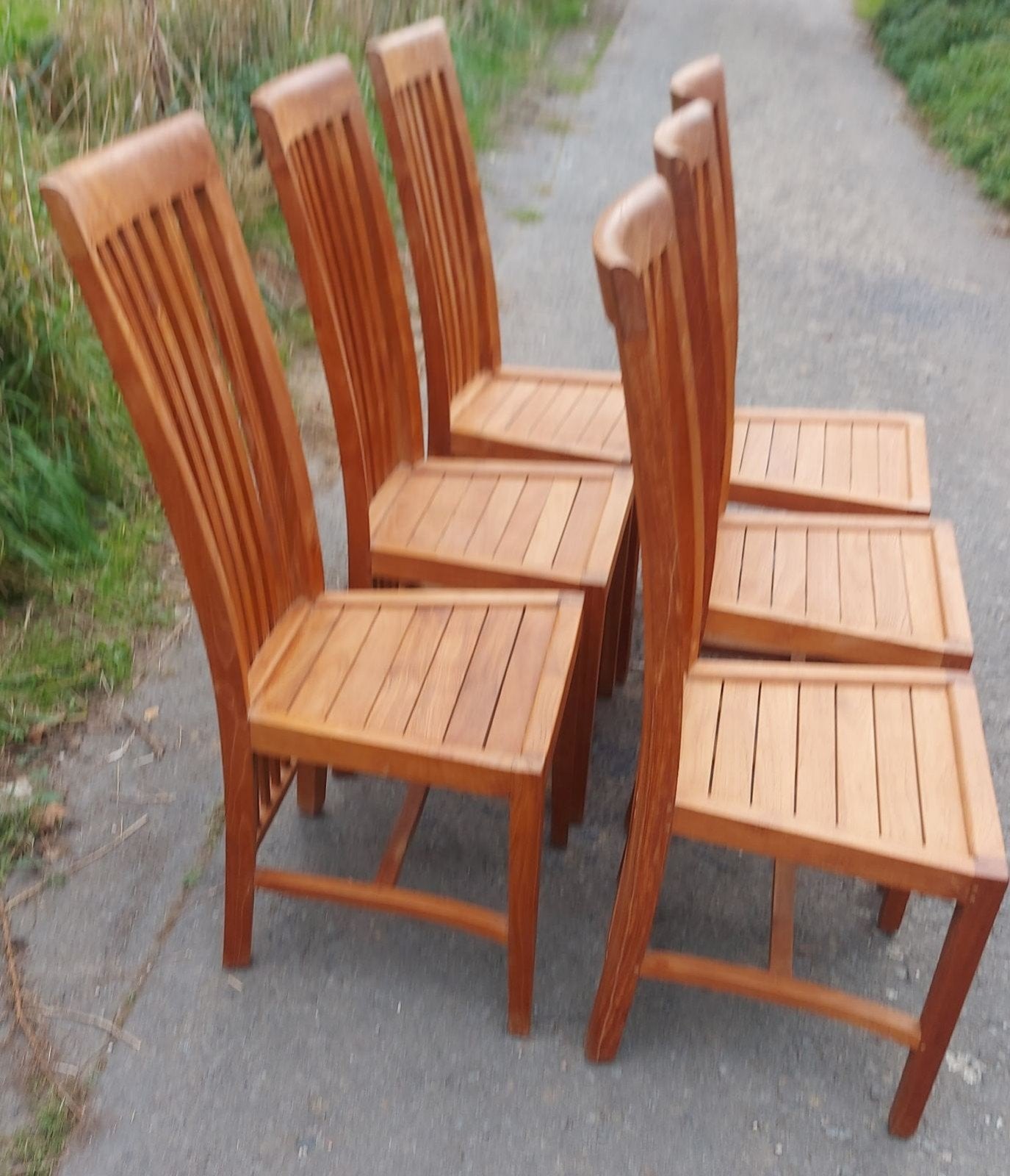 Teak tafel met stoelen, Ophalen, Bruin, Overige typen, Zo goed als nieuw
