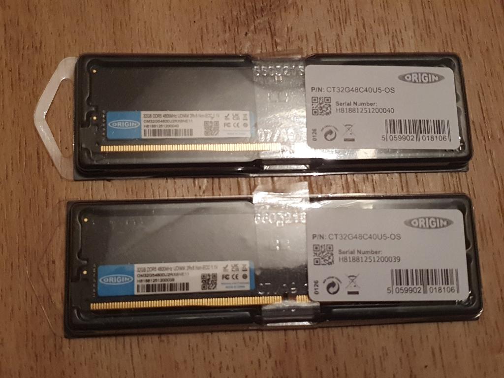 64Gb DDR5 32Gb x 2 neuf, Computers en Software, RAM geheugen, Nieuw, Ophalen of Verzenden, Desktop, DDR5