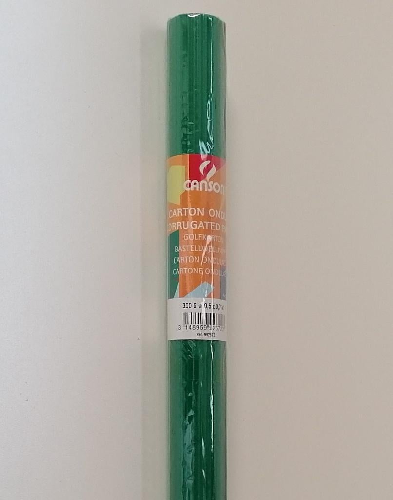 Groen golfkarton (ribkarton) 300 g, 0,5 x 0,7 m, Ophalen, Nieuw