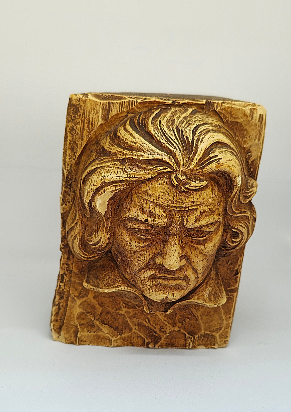 ​Vintage Ceracast Beethoven buste – Decoratiebeeld, Ophalen of Verzenden, Gebruikt