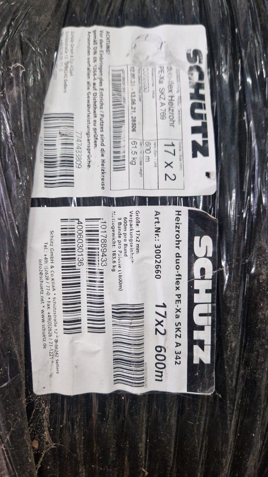 Duo flex pe-xa 17x2 schutz, Ophalen