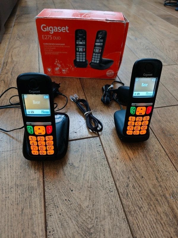 Telephones fixes sans fil Gigaset E275 Duo, Télécoms, Téléphones fixes | Combinés & sans fil, Enlèvement ou Envoi, Comme neuf