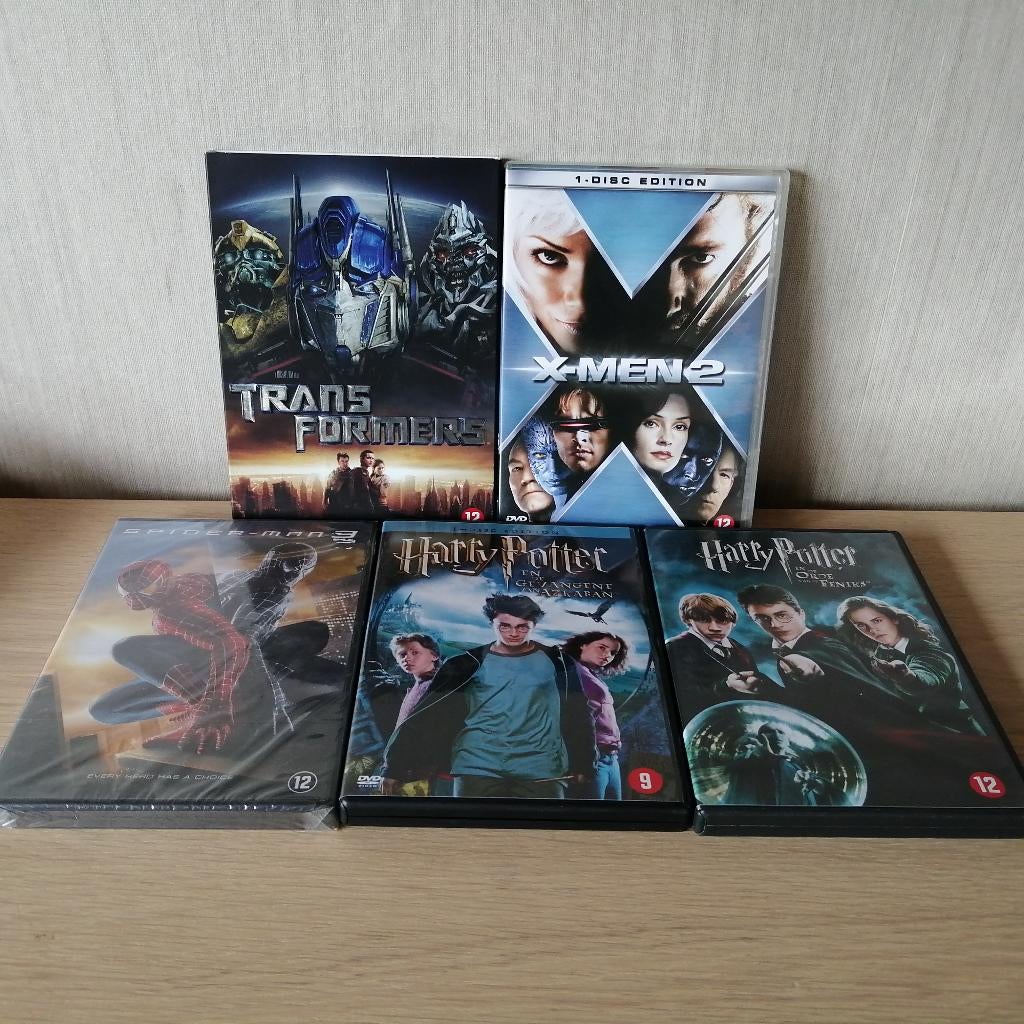 5 dvd's jeugd  ( Harry Potter, Spiderman ... ), Ophalen of Verzenden, Gebruikt