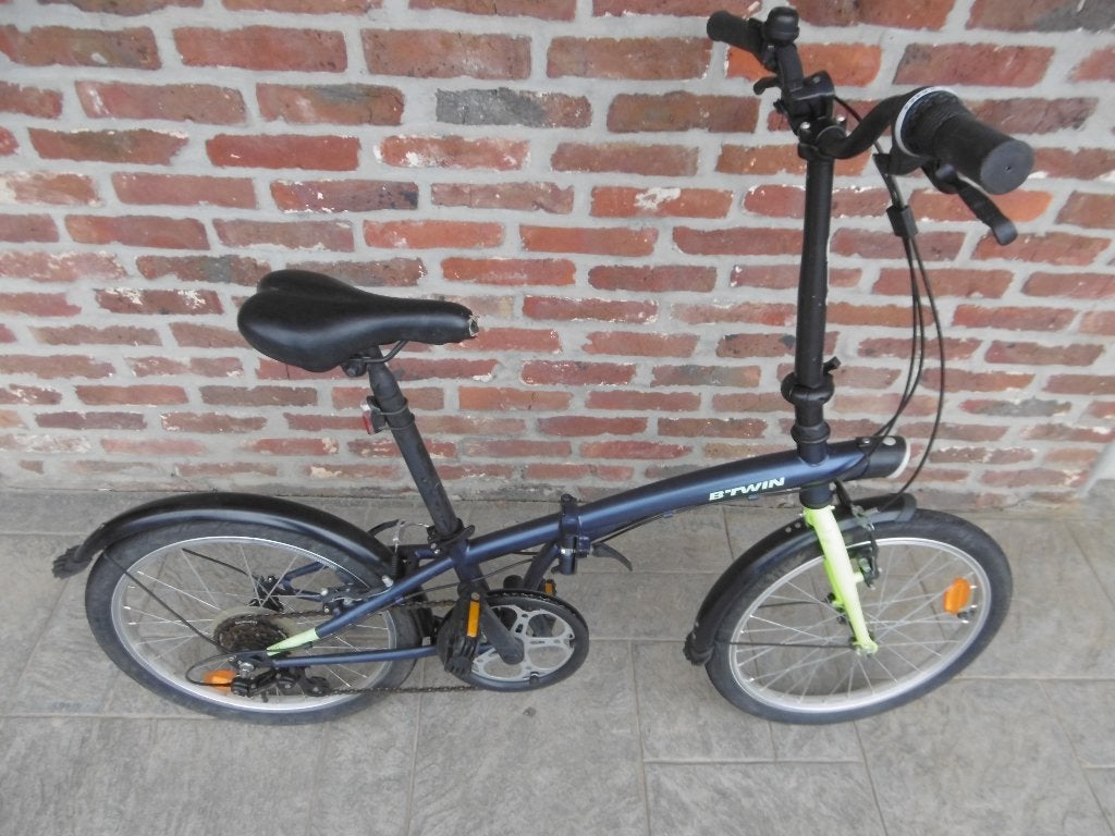 BTWIN aluminiu vouwfiets, Gebruikt, Versnellingen, Deels opvouwbaar, Ophalen