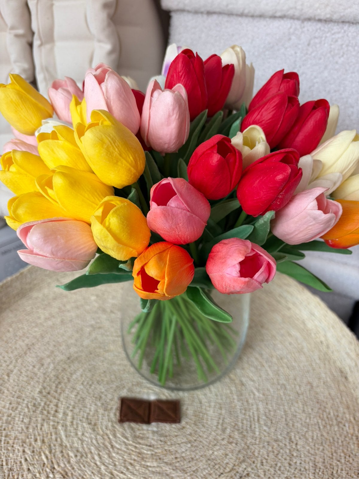 5 tulipes couleur orange, Maison & Meubles, Accessoires pour la Maison | Plantes & Fleurs artificielles, Enlèvement ou Envoi, Neuf