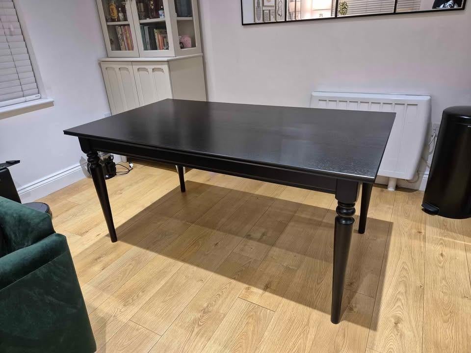 Ikea Ingatorp eettafel uitschuifbaar donkerbruin, Huis en Inrichting, Ophalen, 50 tot 100 cm, Zo goed als nieuw, 150 tot 200 cm