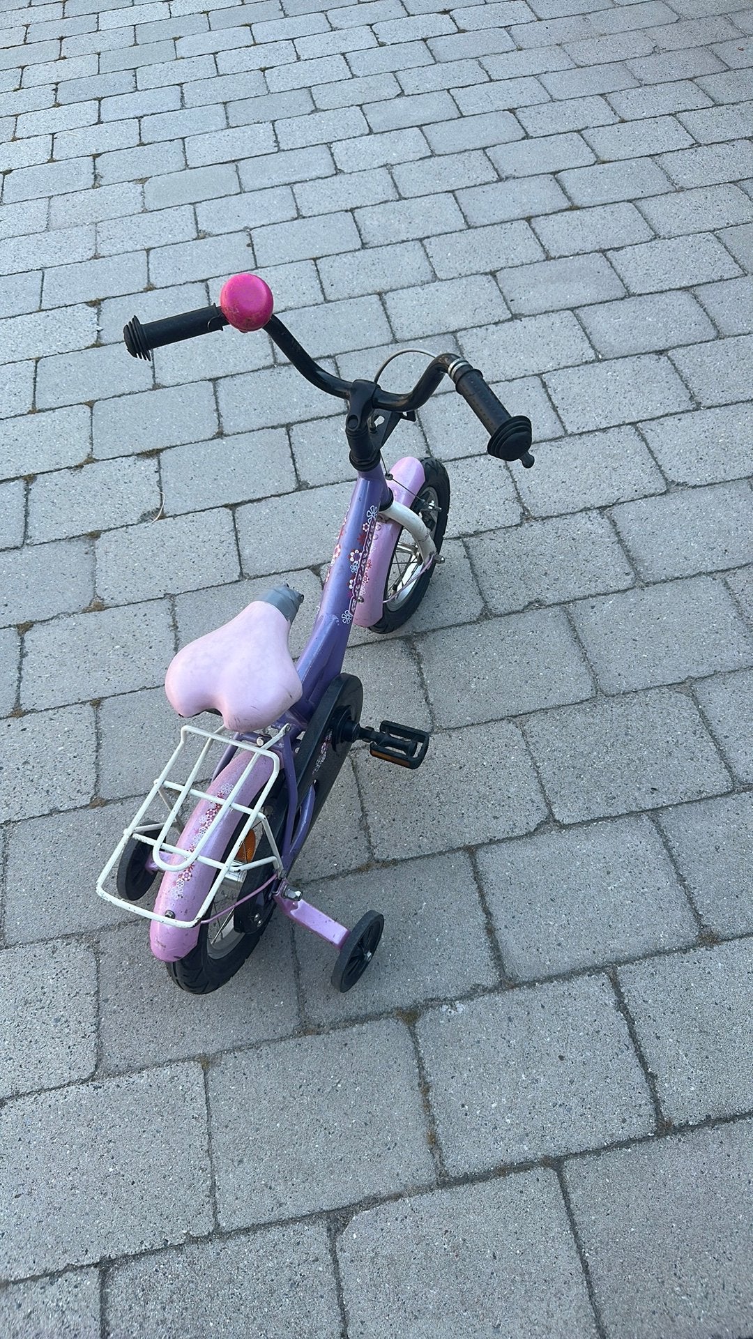 Batavus 14 inch meisjesfiets, Ophalen, Gebruikt, Schijfrem, Verstelbare zitting