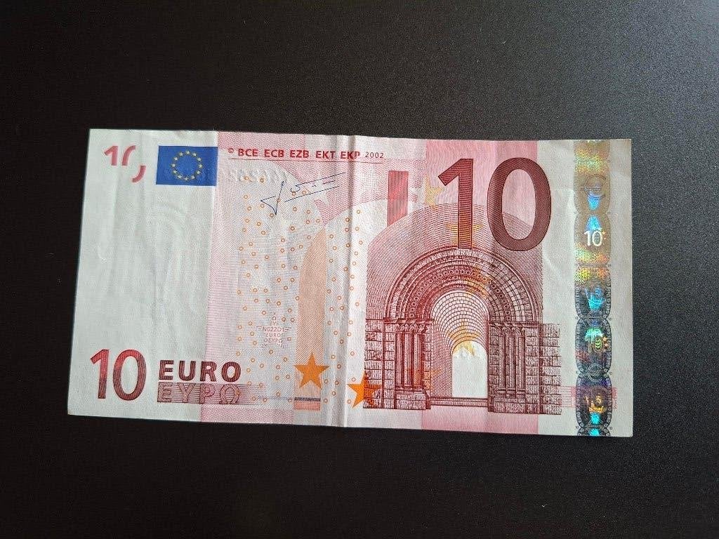 2002 Grèce 10 euros ancienne série Trichet code N022D1, Envoi, Grèce, 10 euros, Billets en vrac