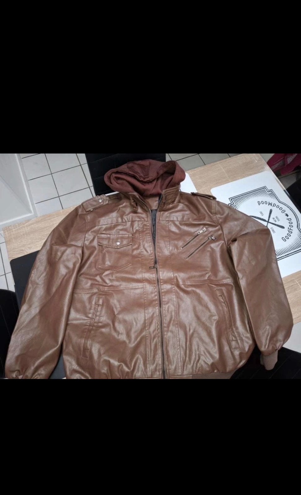 Leren jas, Ophalen of Verzenden, Nieuw, Overige maten, Bruin