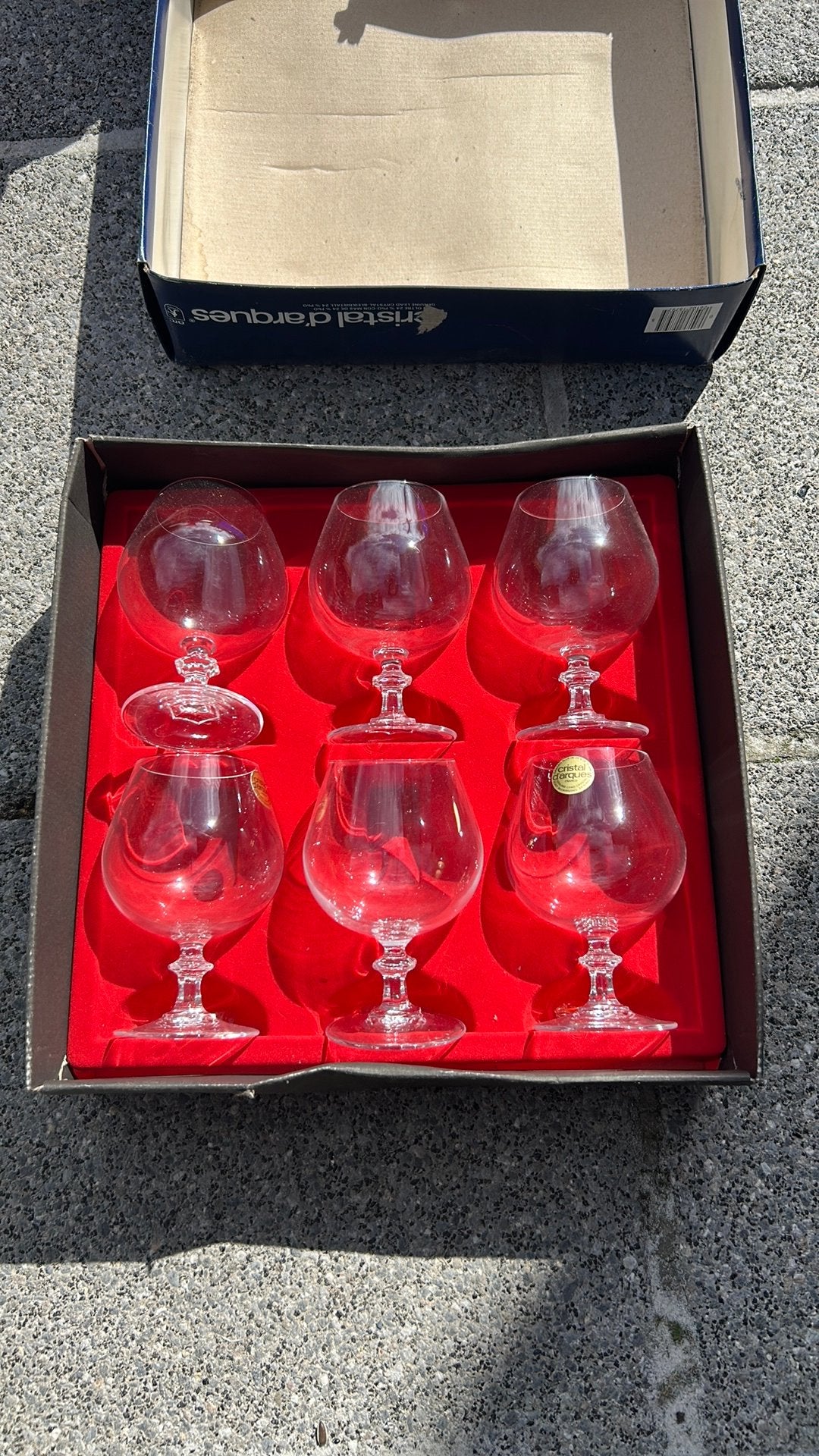 État neuf ! Verres à cognac Cristal d'Arques vintage, Enlèvement, Neuf