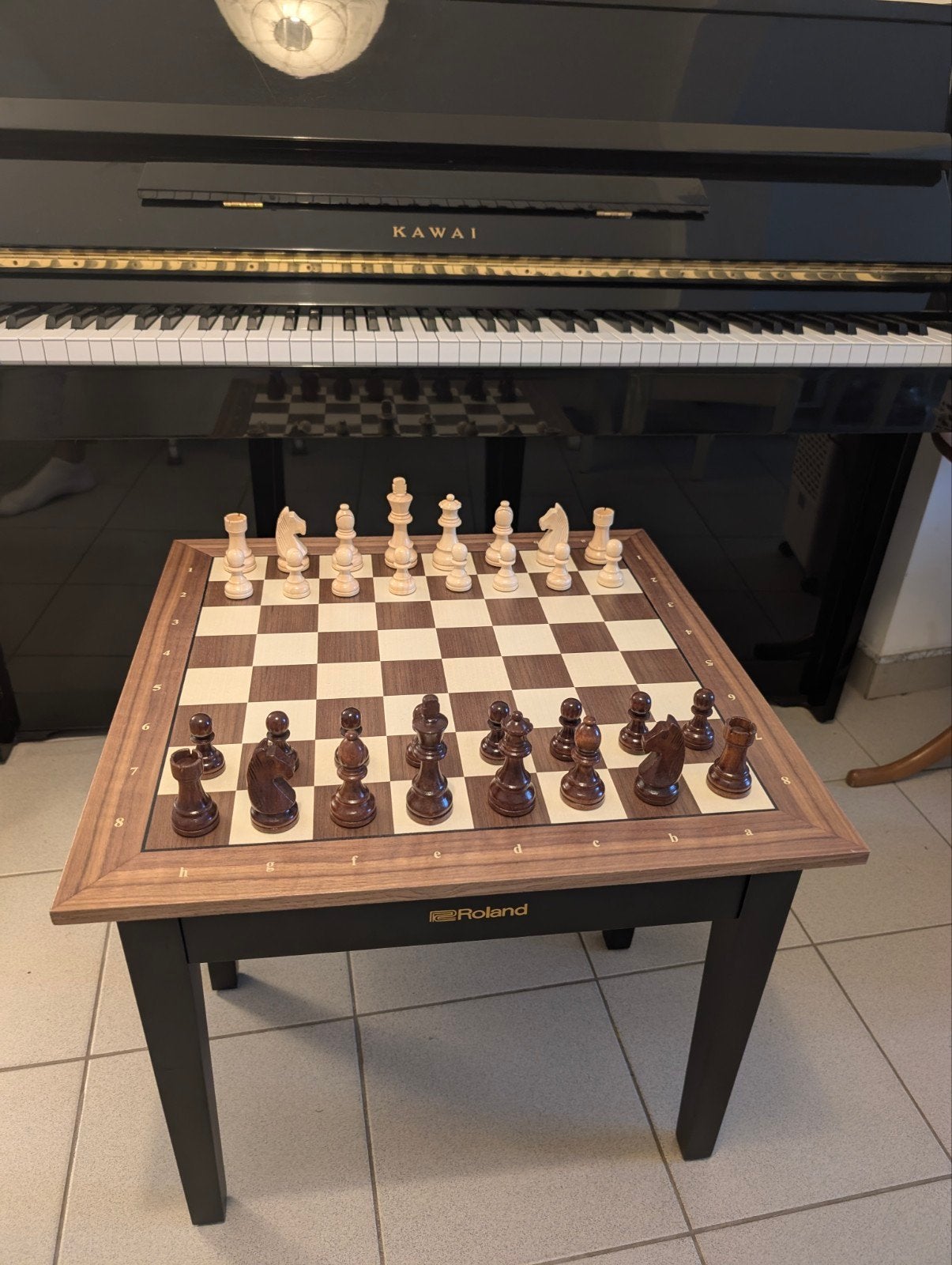 Schaakset 53 cm 2,8 kg - Handgesneden stukken 9,5 cm 1 kg, Antiek en Kunst, Ophalen of Verzenden