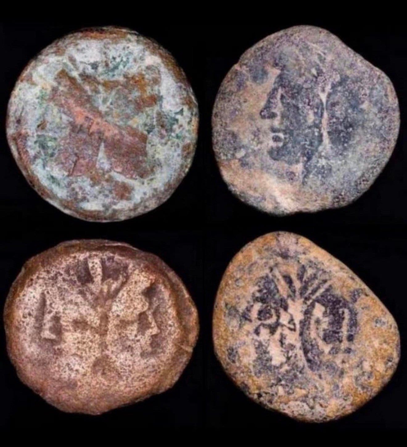 Monnaies romaines 4 pièces Janus Ash 206-194 BC + certificat, Enlèvement ou Envoi