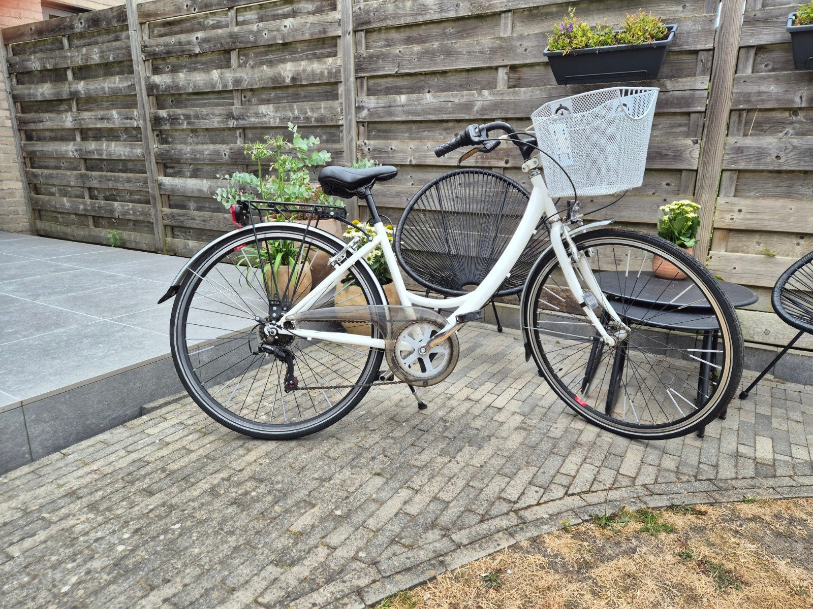 meisjesfiets 26 inch, Fietsen en Brommers, Gebruikt, Velgrem, Versnellingen, Ophalen