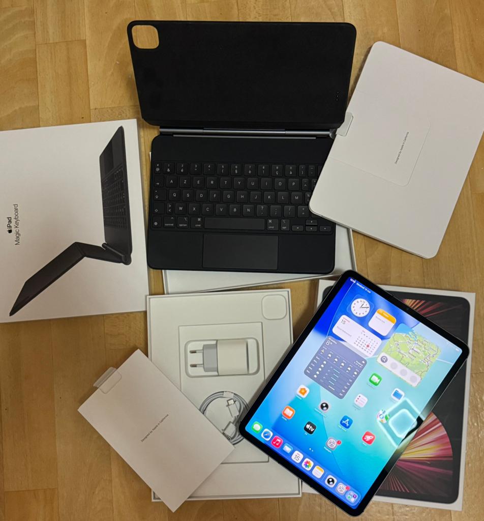 Ipad Pro 11 M1 1Tb+5G avec Apple Magickeyboard Neuf, Gris, 11 pouces, Comme neuf, Enlèvement