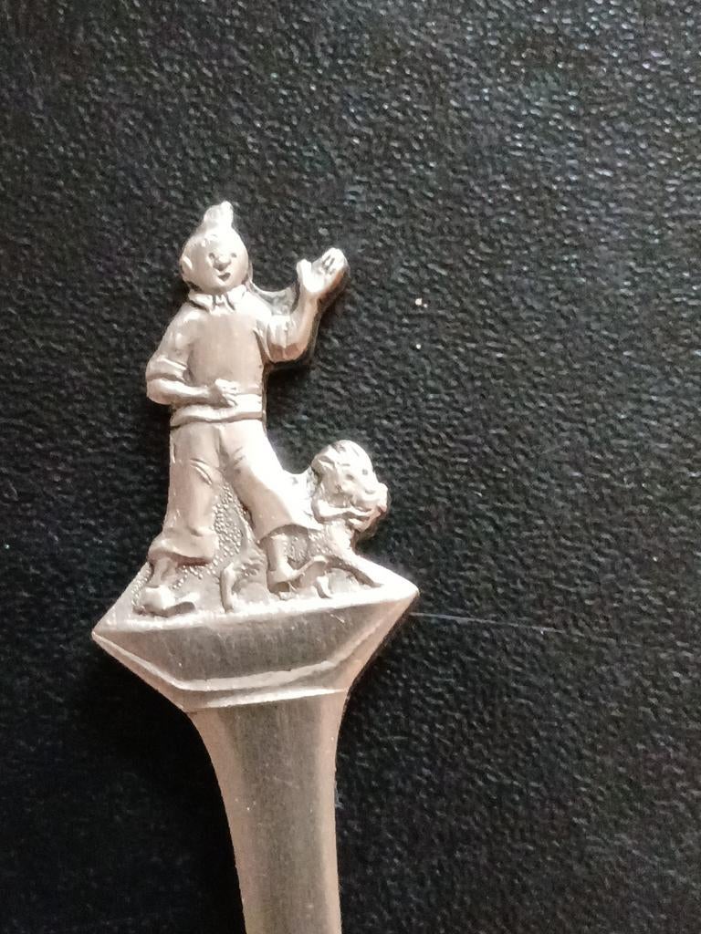 Tintin - Hergé : cuillère 1958 expo .tintin, Envoi, Tintin, Comme neuf, Ustensile