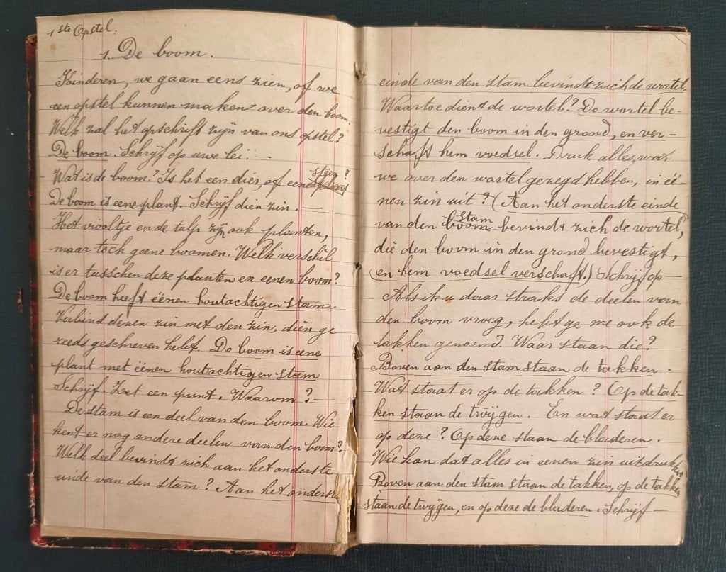 Schoolschriftje – lesvoorbereidingen onderwijzer, ca.1900, Antiek en Kunst, Ophalen of Verzenden