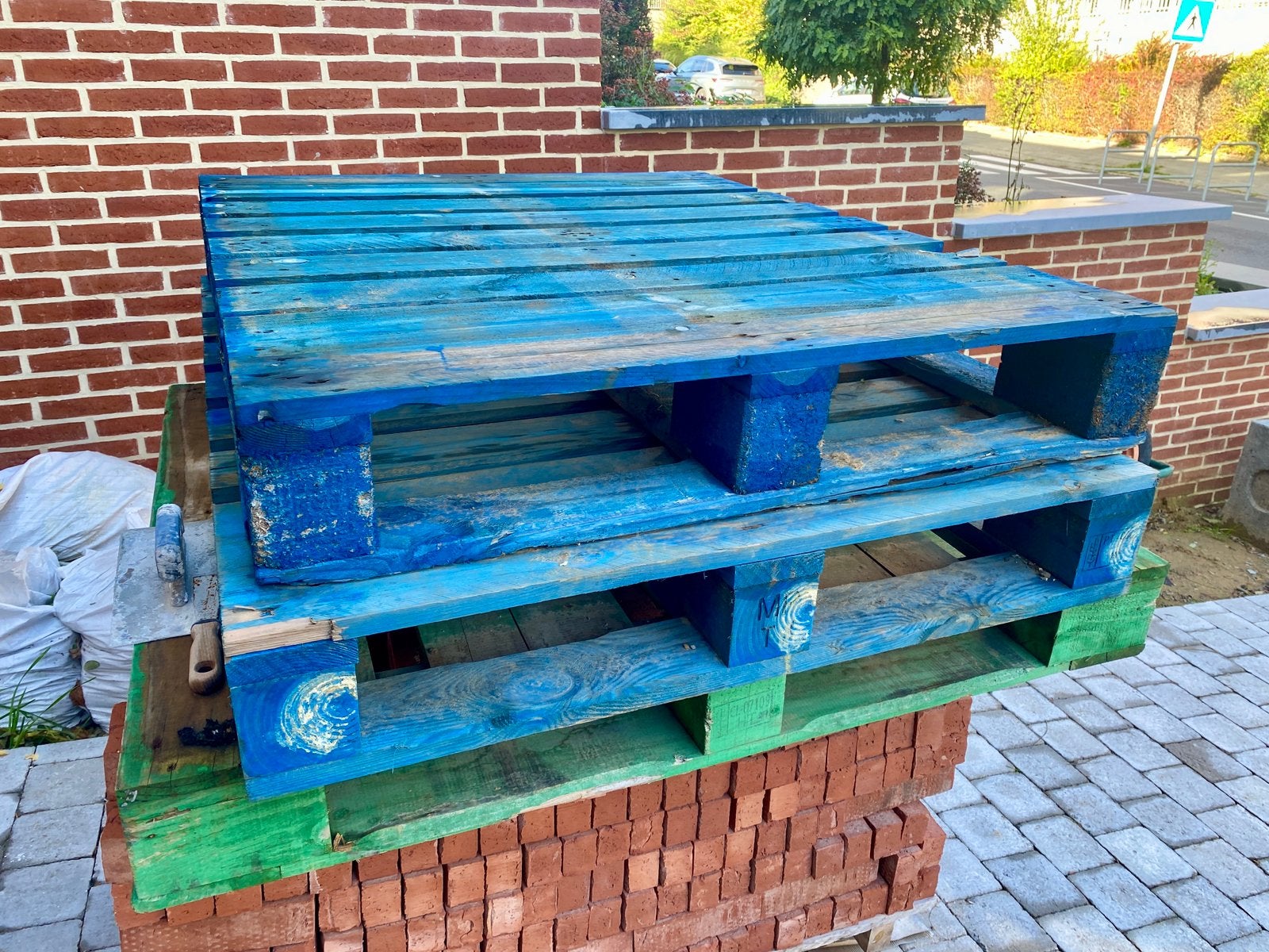 3 EuroPallets, Ophalen, Gebruikt