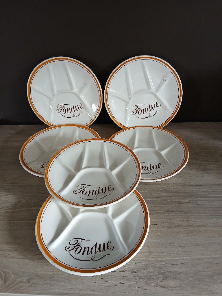 Set van 6 Boch fondueborden, Ophalen