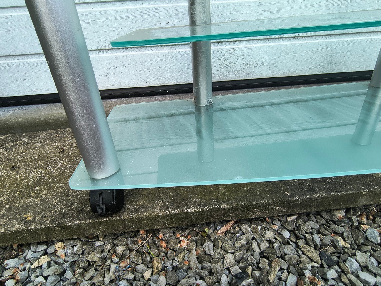 Tv tafel / glas tafel living, Enlèvement, Verre