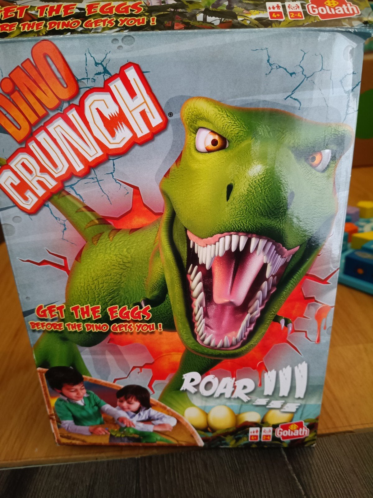 spel dino crunch, Ophalen