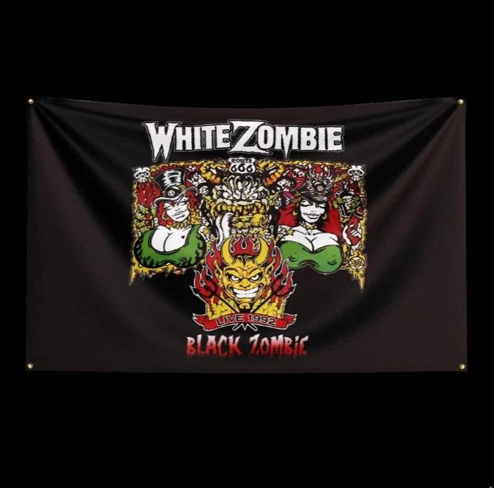 Grote vlaggen White Zombie (150x90cm)