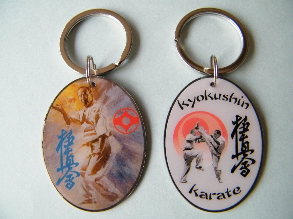 kyokushin karate sleutelhangers oyama en vechters kumite, Sport en Fitness, Vechtsporten en Zelfverdediging, Ophalen of Verzenden