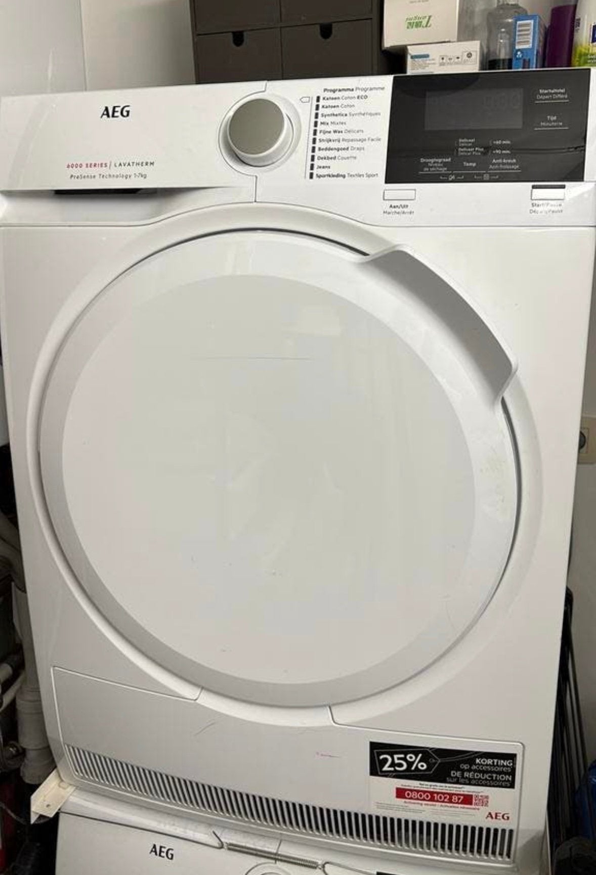 AEG lavaterm condensatie droogkast, Elektronische apparatuur, Droogkasten, Ophalen, 6 tot 8 kg, Gebruikt, Voorlader