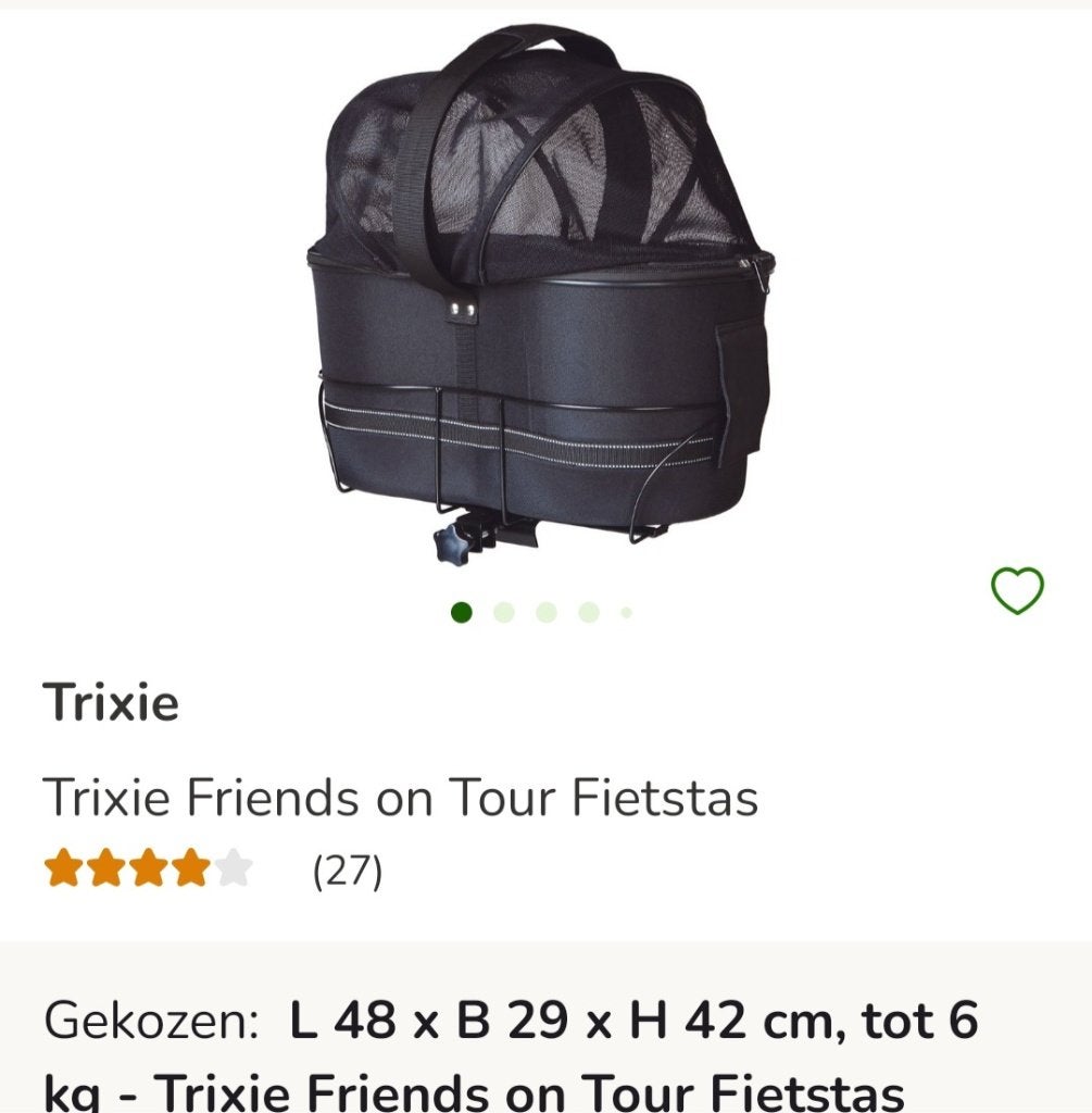 Fietsmand, Dieren en Toebehoren, Ophalen, Zo goed als nieuw, Hondenfietsmand