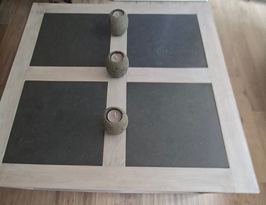Salon tafel plus eettafel, Huis en Inrichting, Tafels | Eettafels, Ophalen, Gebruikt, Overige materialen, Landelijke