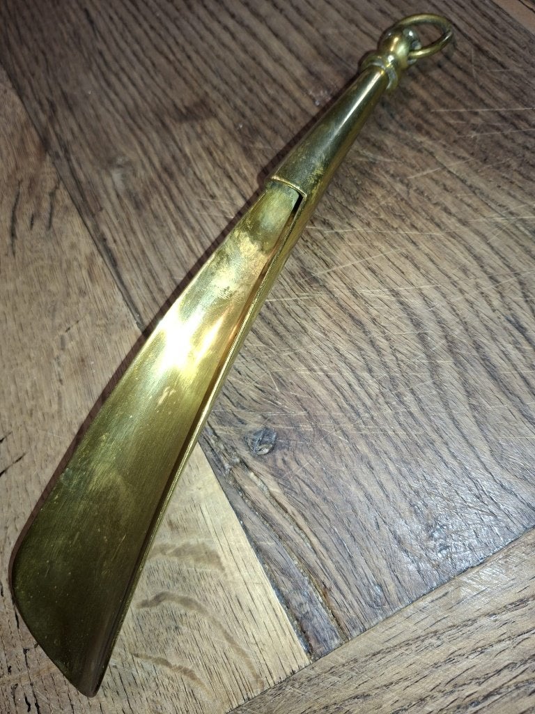 oude koperen schoen aantrekker, begin 1900, Antiek en Kunst, Ophalen of Verzenden