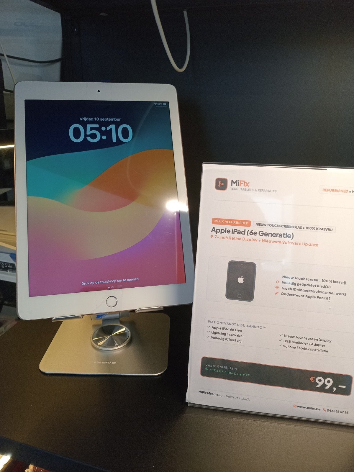 Apple iPad 6 (6e Gen) 32GB Gold Refurbished | Nieuw Touchgla, Computers en Software, 32 GB, Apple iPad, Wit, Refurbished