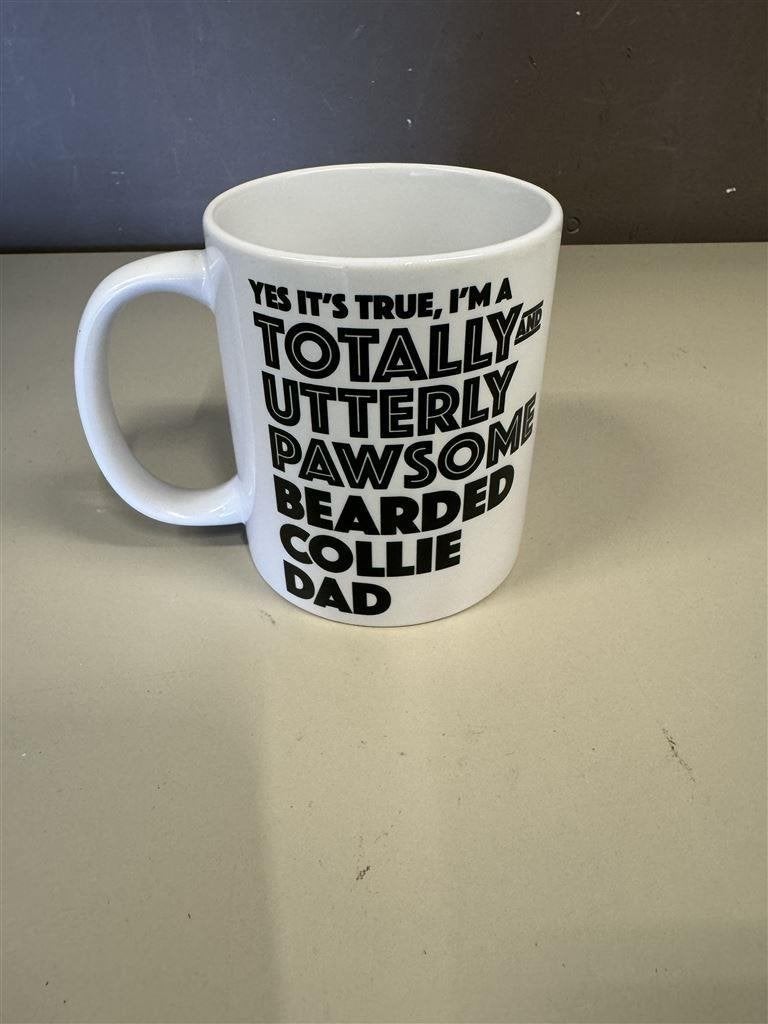 koffie thee mok - Bearded Collie Dad Mug, Huis en Inrichting, Keuken | Servies, Ophalen of Verzenden, Nieuw, Mok