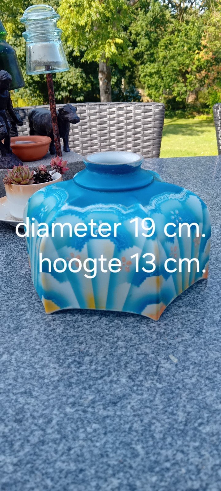 Antiek opaline lampenkapje, Antiek en Kunst, Ophalen of Verzenden