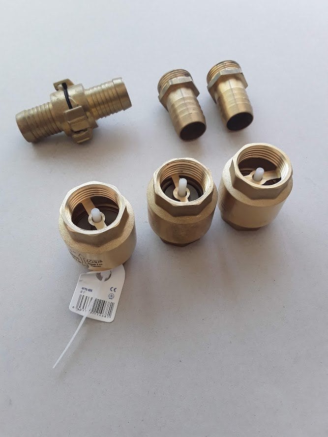 Lot Terugslagkleppen en koperen koppelingen  6 stuks nieuw, Ophalen of Verzenden, Nieuw, Koper, Overige typen