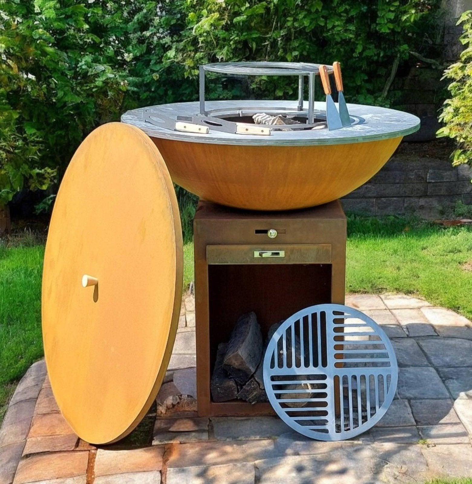 NU -30% BBQ PLANCHA D80 -D100CM, Ophalen, Nieuw, Fire-ID, Met accessoires