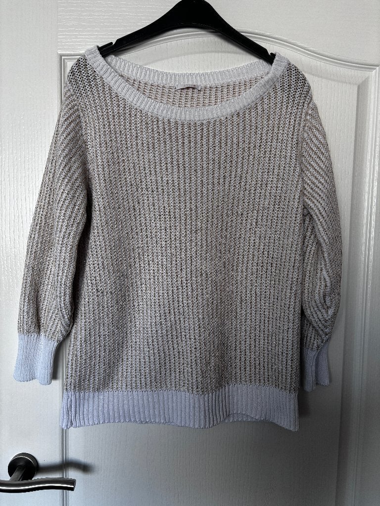 Senso wit/goudkleurig pulletje 1 x gedragen, als nieuw, Kleding | Dames, Blouses en Tunieken, Overige kleuren, Senso, Ophalen of Verzenden