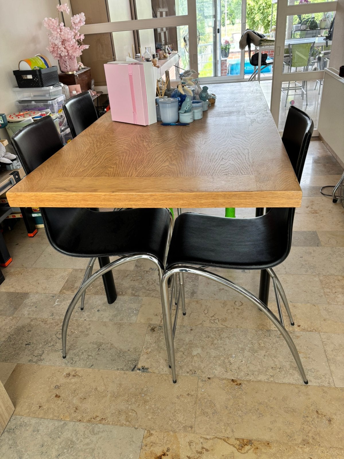 Tafel en stoelen, Ophalen, Gebruikt, 50 tot 100 cm, Vijf personen of meer