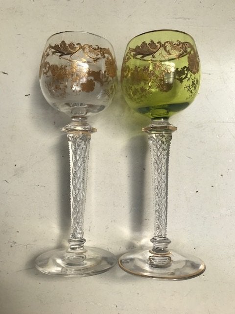 Kristal, handgemaakt, ca. 1900, Saint Louis - 7 stks, Antiek en Kunst, Ophalen of Verzenden