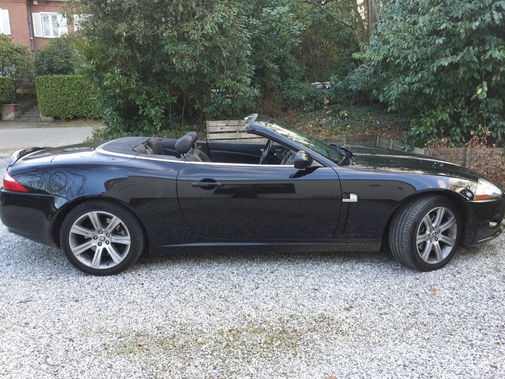 Jaguar XK zwart - Leder - Cabriolet, Auto's, 4 zetels, Cabriolet, 3555 cc, Zwart