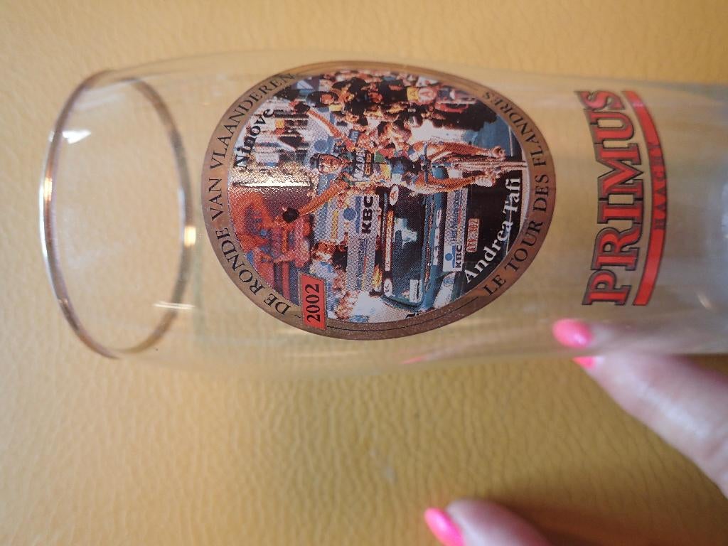limited bier glas primus 2002 ronde van vlaanderen, Verzamelen, Ophalen of Verzenden, Nieuw, Bierglas